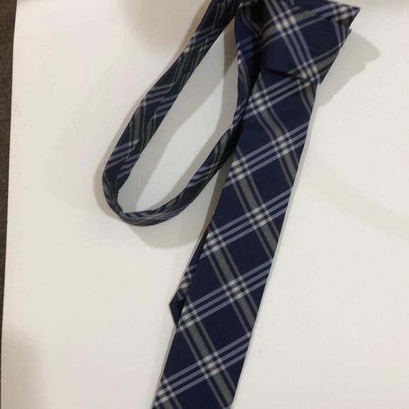 EXPRESS MEN’S TIE THIN/SLIM. 100% SILK BLUE - Picture 3 of 6